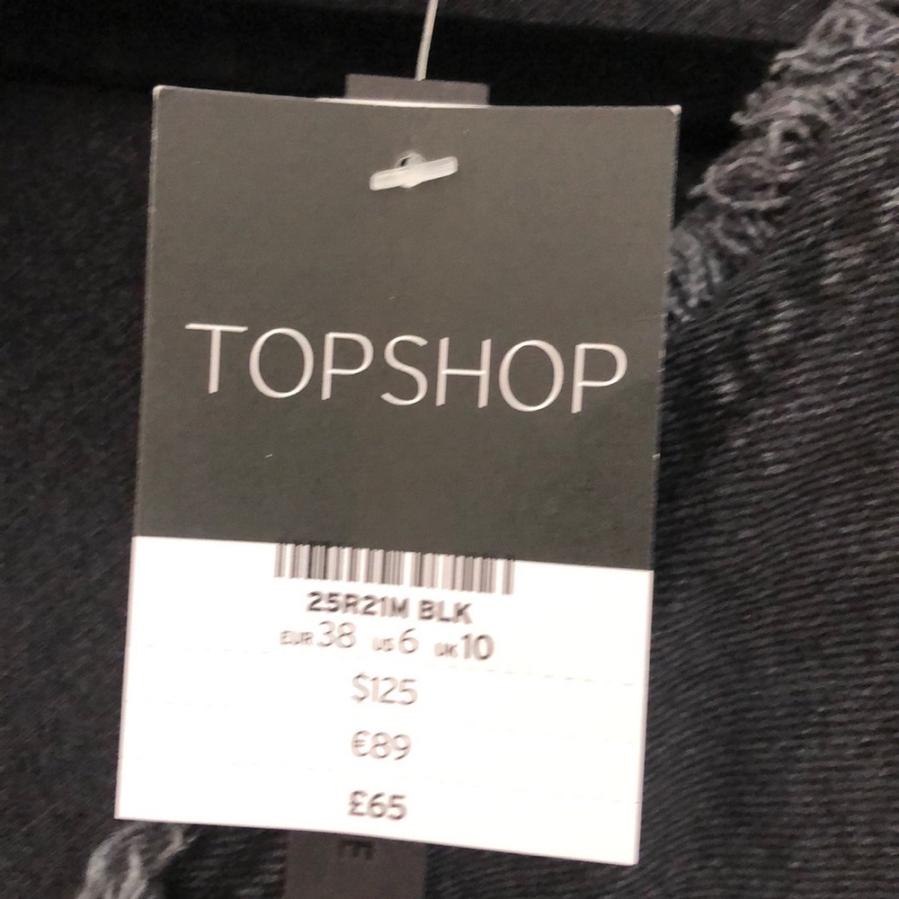 TOPSHOP by Boutique Black Denim Asymmetric Dress 6 - Picture 6 of 8
